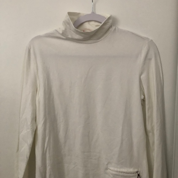 Prada High Neck White Long Sleeve Shirt - Picture 2 of 8